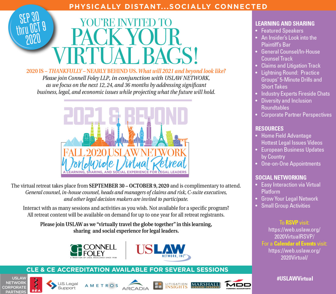 USLAW Worldwide Virtual Retreat Invite